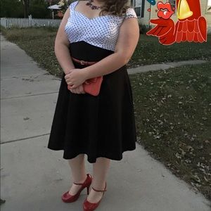 Plus size retro midi dress